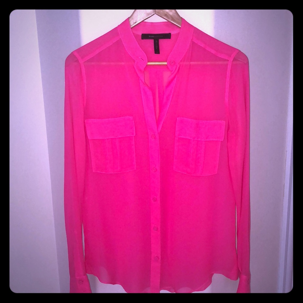 BCBG Sheer Hot Pink Sz XS